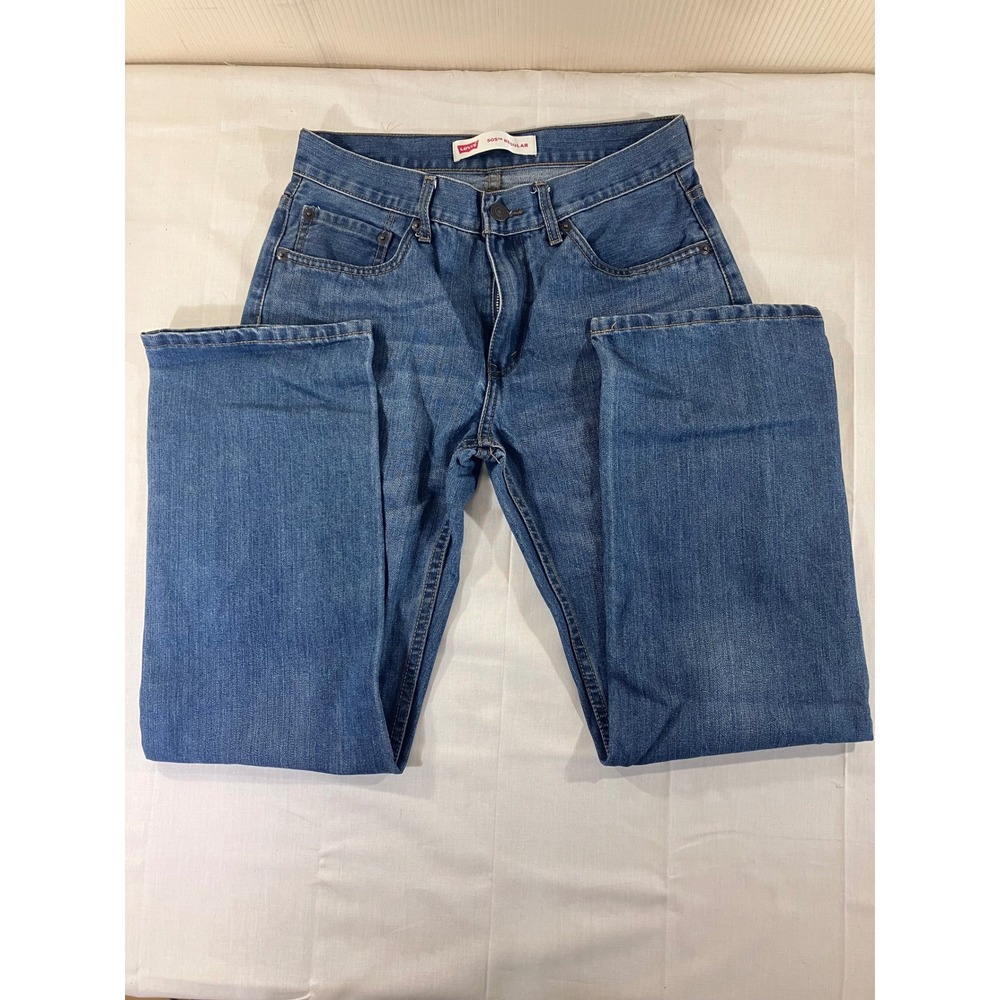 Levis 505 Regular Fit Blue Jeans Womens Size 18 Reg Denim Pants‎